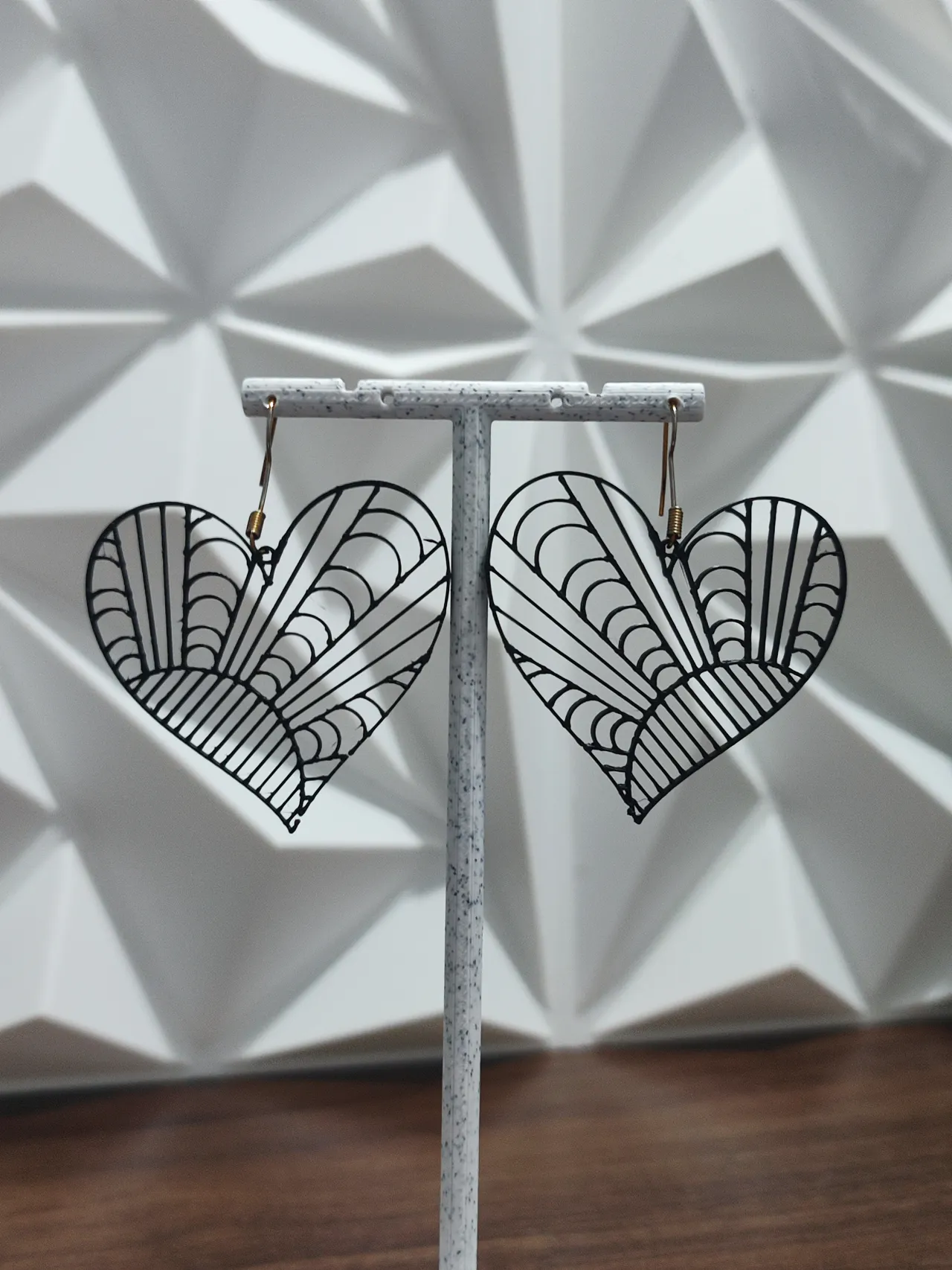 Aretes Corazón Prisma view 2