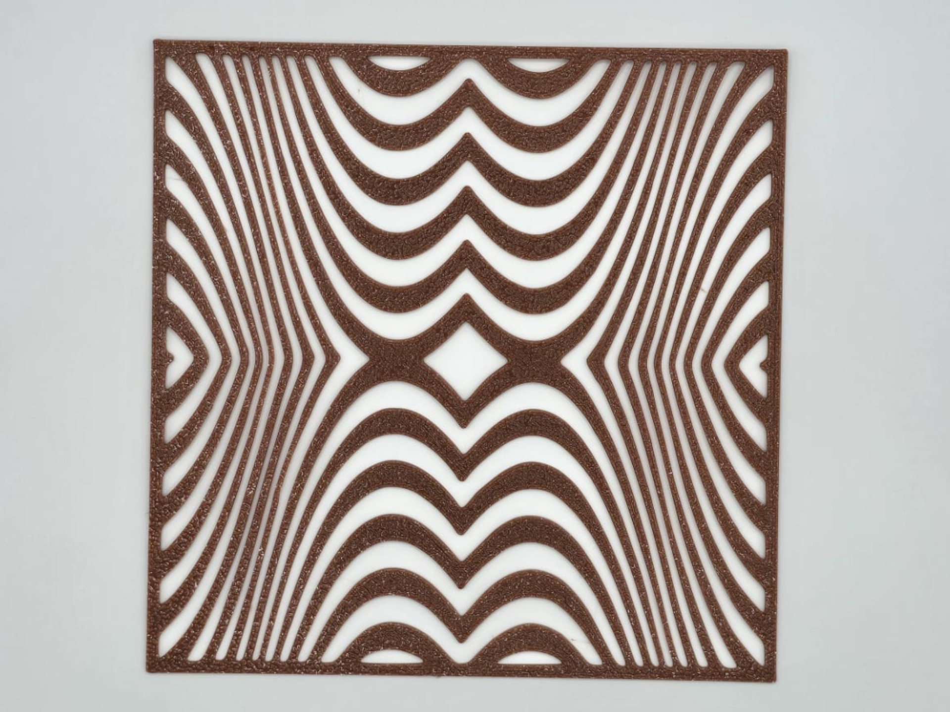 Abstract Symmetrical Wave Craft Stencil