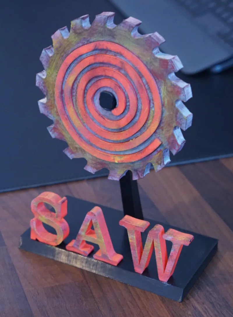 Saw Blade with Stand – Multi-Parts - No Supports