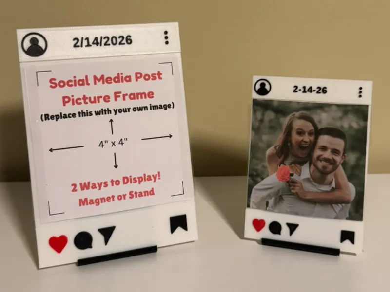 Social Media Picture Frame - PARAMETRIC & NO AMS!