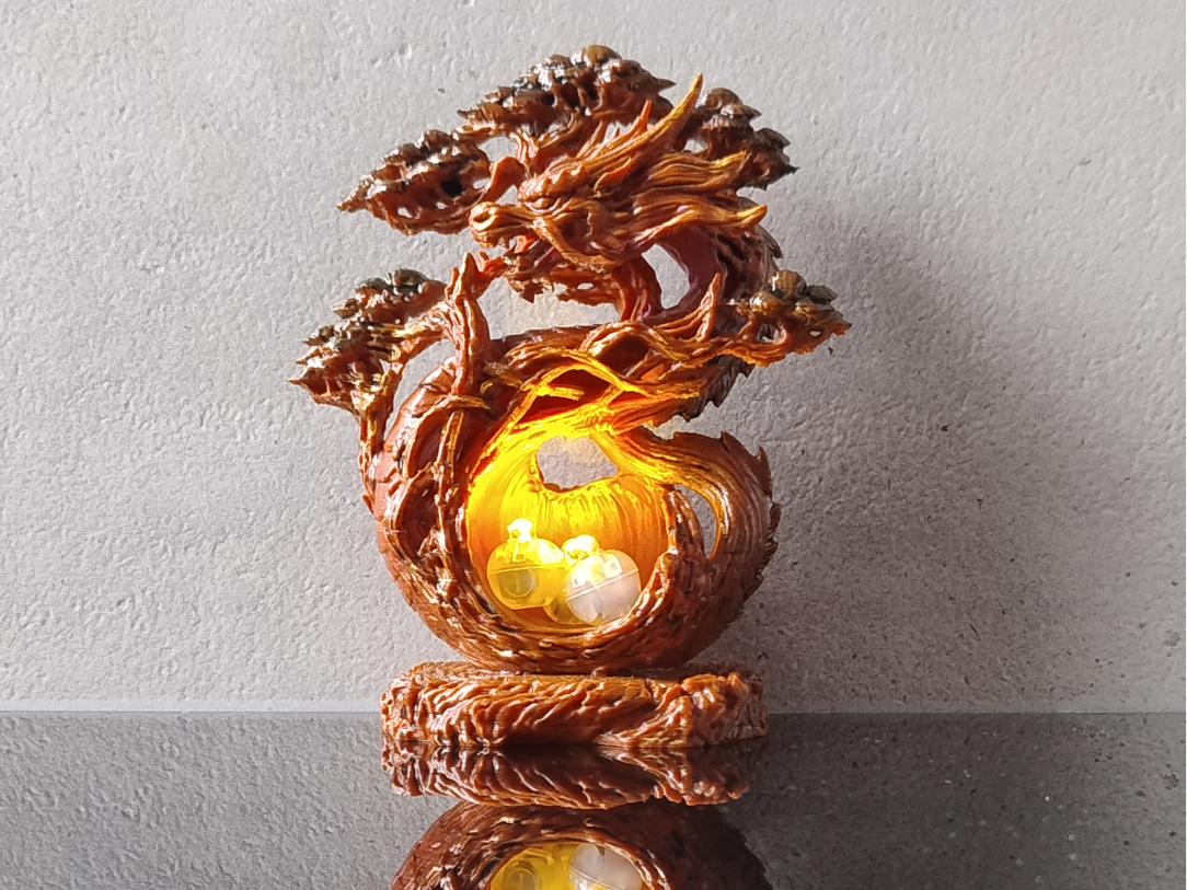 The Great Bonsai Dragon Stormy Wooden Style