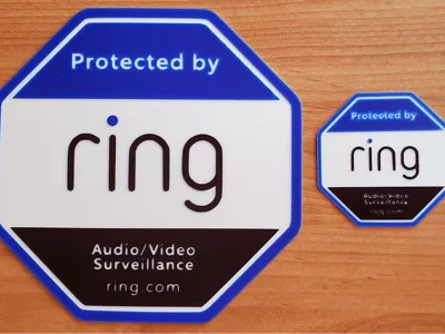Ring Security Signs - Two sizes