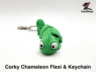 Corky Chameleon Flexi & Keychain