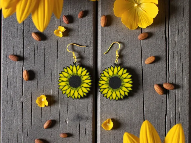 Sunflower earrings
