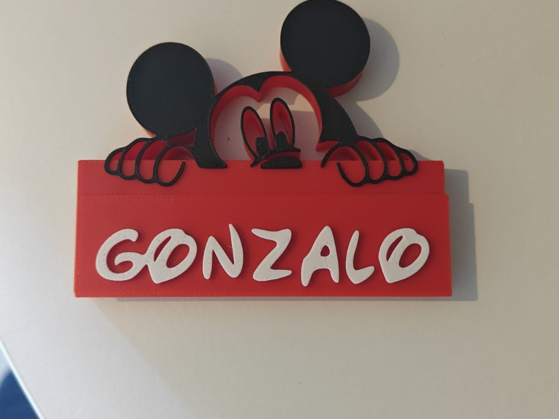 gonzalo nome da scrivania con topolino 