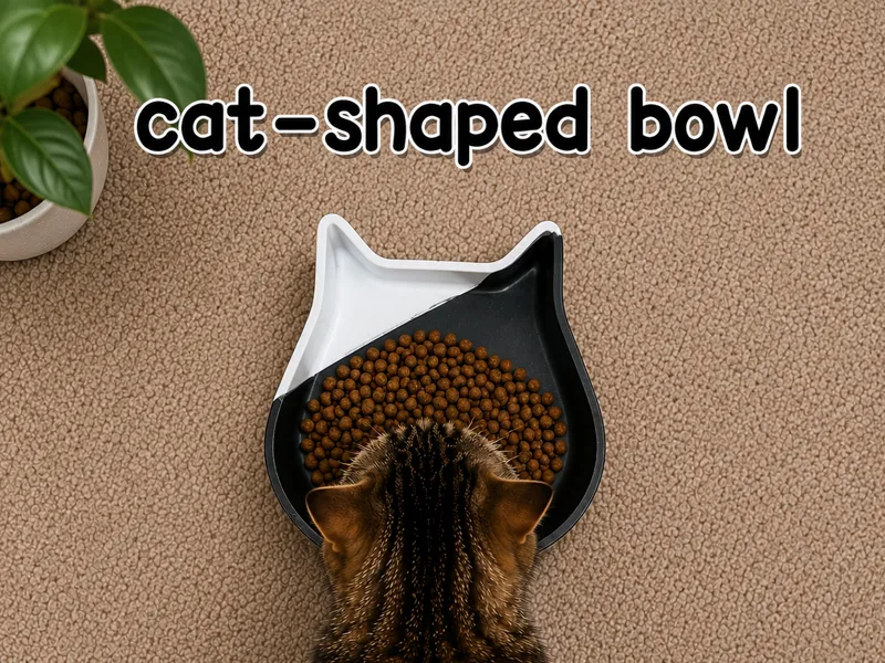 Cat-shaped pet feeder
