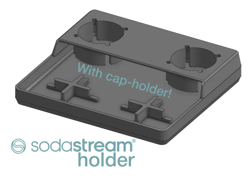 Sodastream bottle dryer with lid holder