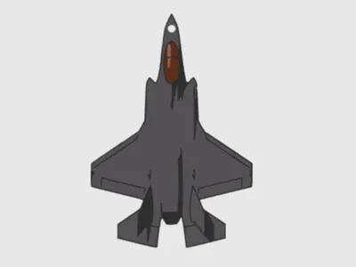 F35 Keychain with hole