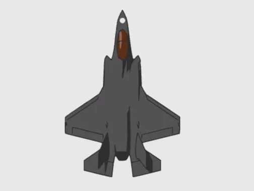 F35 Keychain with hole