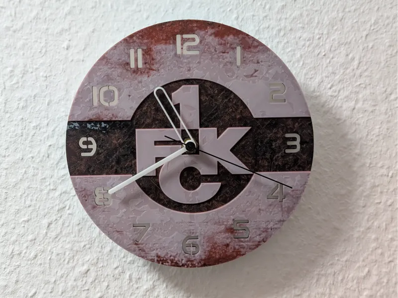 wall / desk clock 1 FC Kaiserlautern Logo