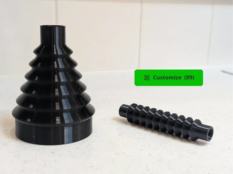Parametric TPU Bellows: Custom Dust Boots & Covers
