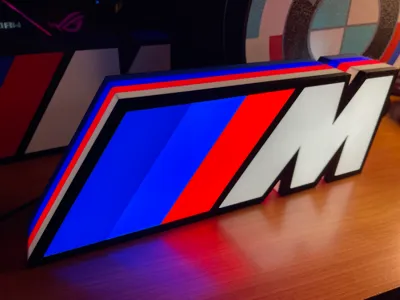 BMW M performance logo light box