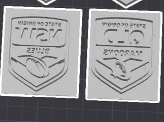 NSW BLUES & QLD Maroons Cookie Cutters & Stamps