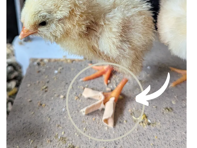 Prosthesis for curled chick toes