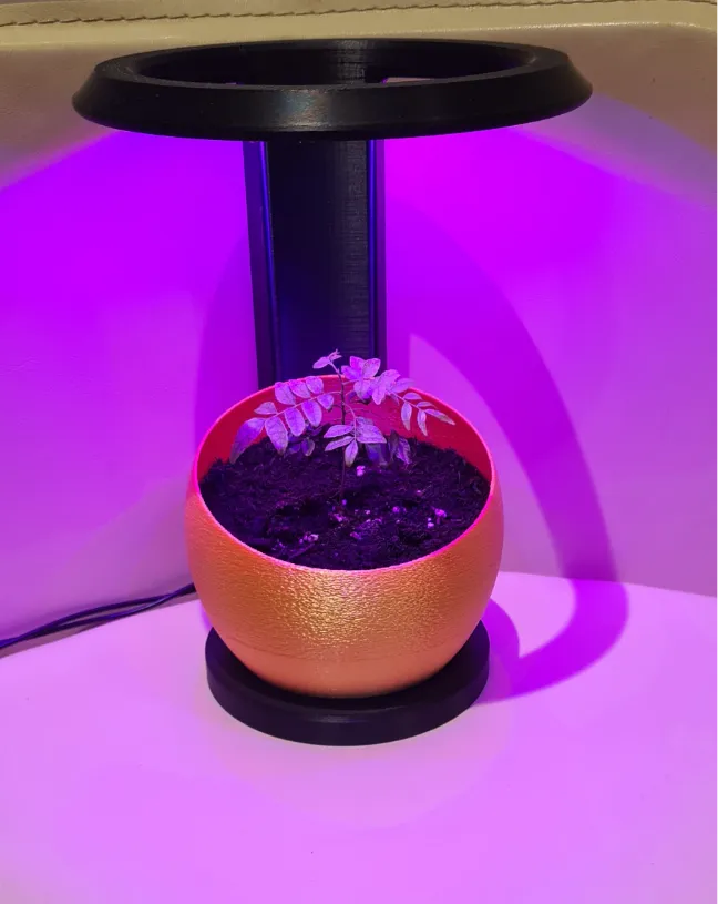 GlowGrow - Stylish LED Light Planter with Drainage