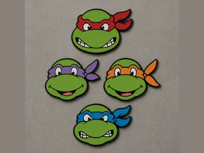 Teenage Mutant Ninja Turtles - Head Wall Art