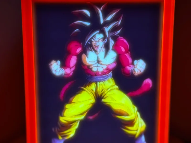 Goku Super Sayan 4 - Lithophane CMYK LED