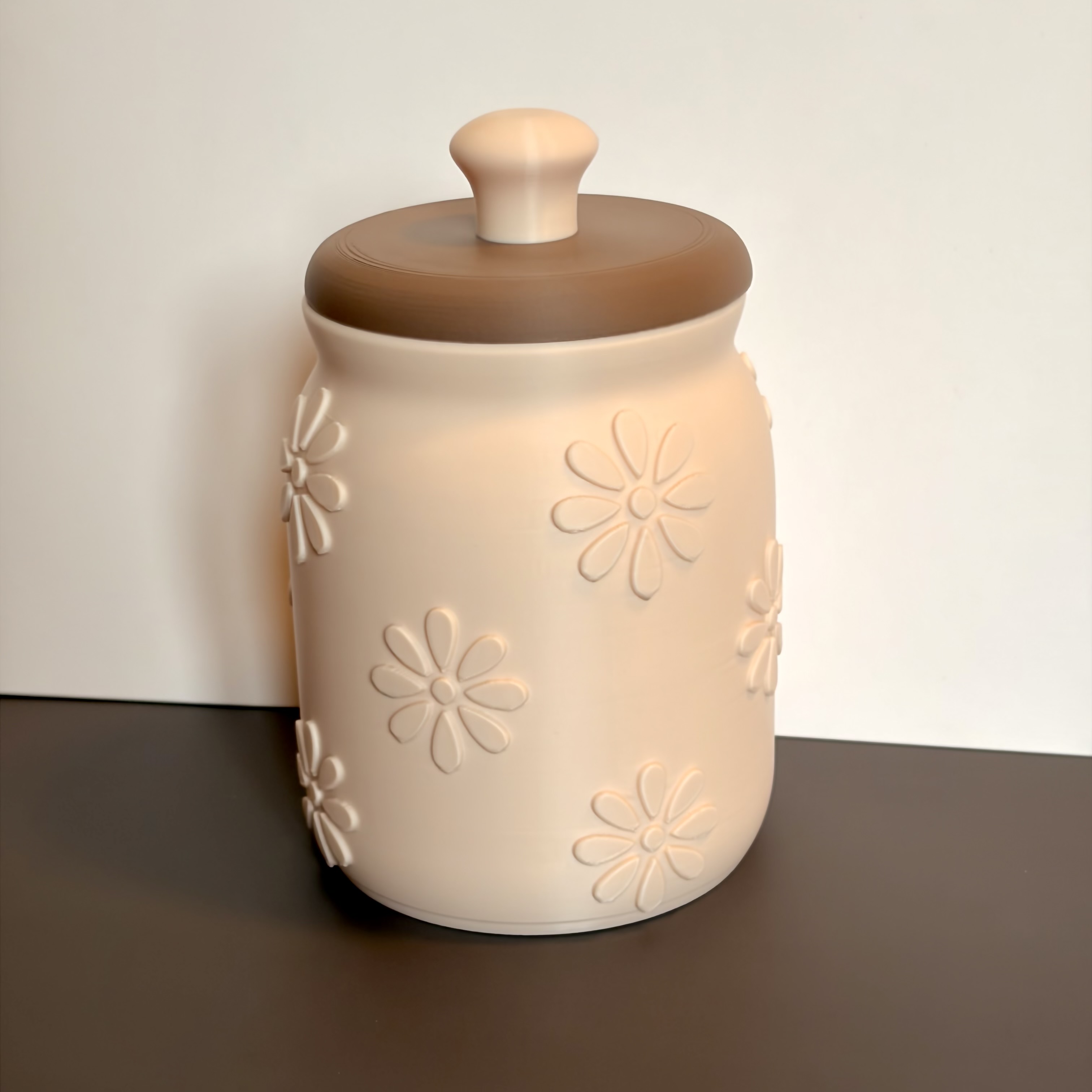 Floral Ceramic Style Jar - 1