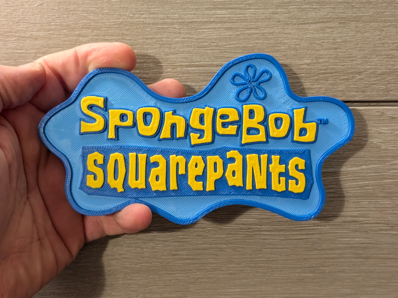 SpongeBob Squarepants logo sign plaque 2-sizes