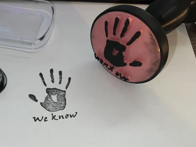 Dark Brotherhood Hand "We Know" Stamp