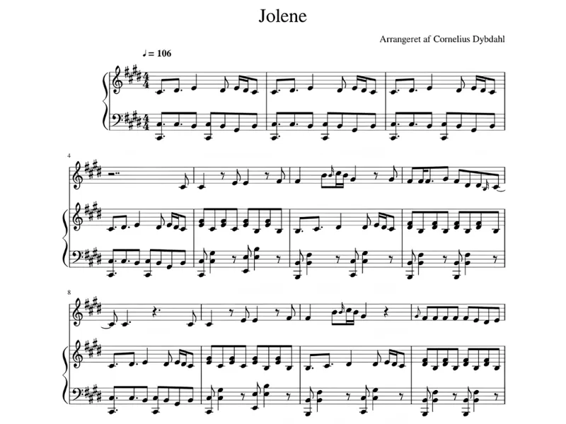 Jolene Sheet Music