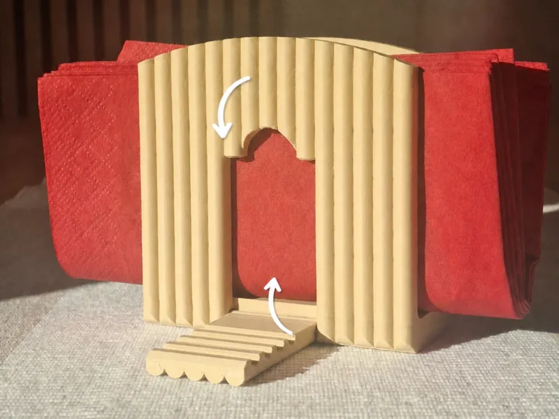 Servistand der Servietten- & Handyhalter