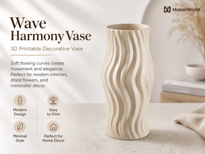 Modern Wave Harmony Vase