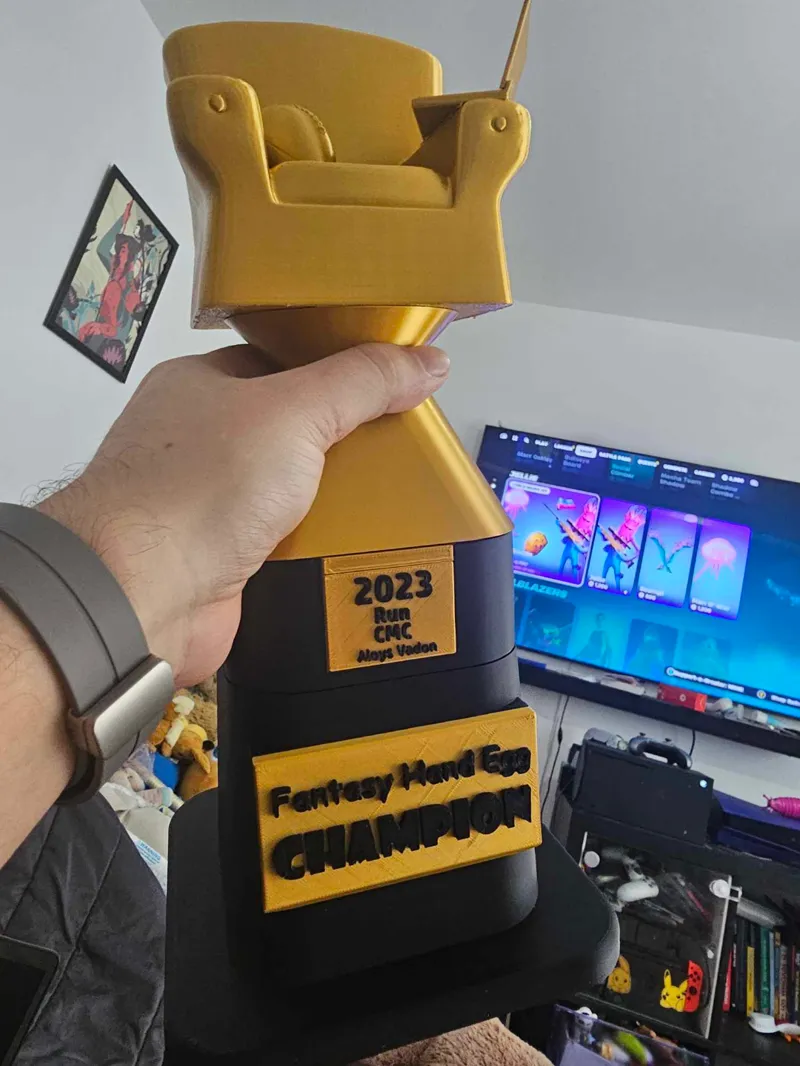 Modular Fantasy Footbal Trophy with Editable Names
