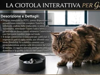 MouseSplash-Ciotola Interattiva per Gatti con Topo