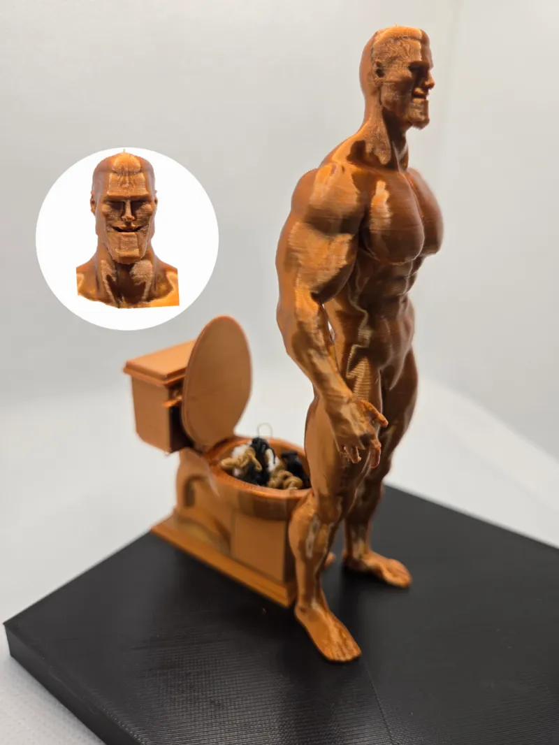 Gigachad Using the Toilet 