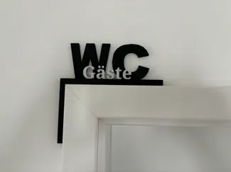 WC Gäste Bad Schild