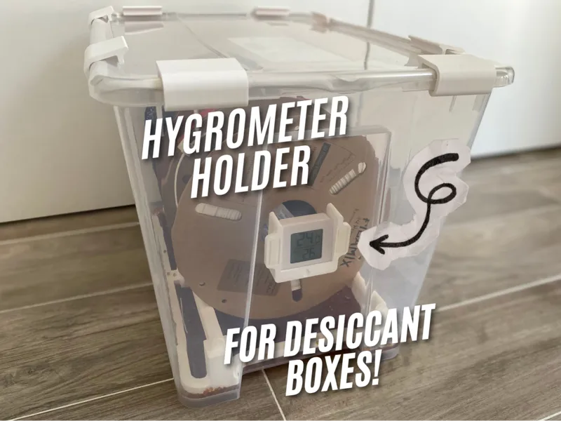 Hygrometer Holder for Desiccant Boxes