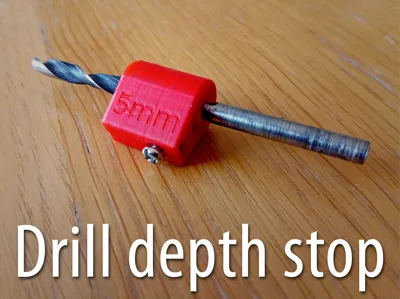 Drill depth stop - 5mm, 6mm, 9mm, 12mm