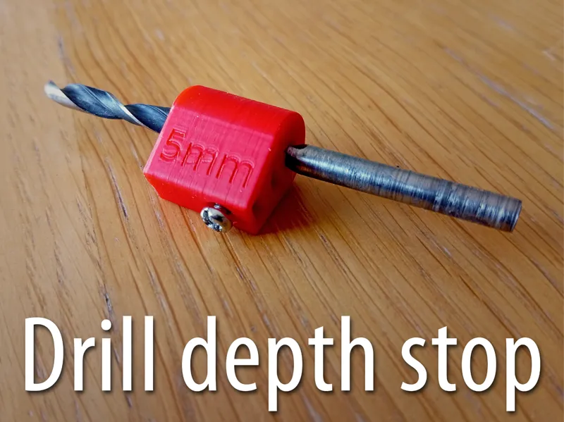 Drill depth stop - 5mm, 6mm, 9mm, 12mm