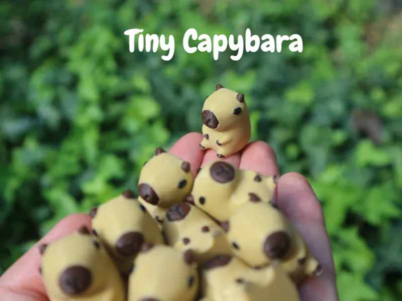 Cute Tiny Capybara & Keychain Version