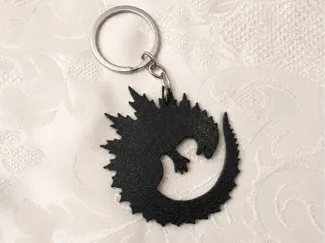 Godzilla keychain