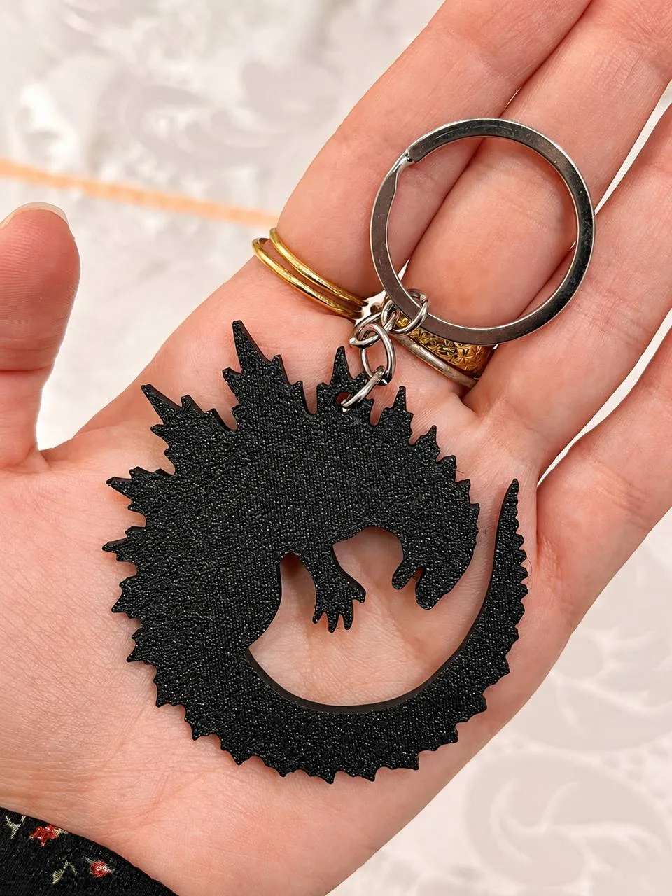 Godzilla keychain - Free 3D Print Model - MakerWorld