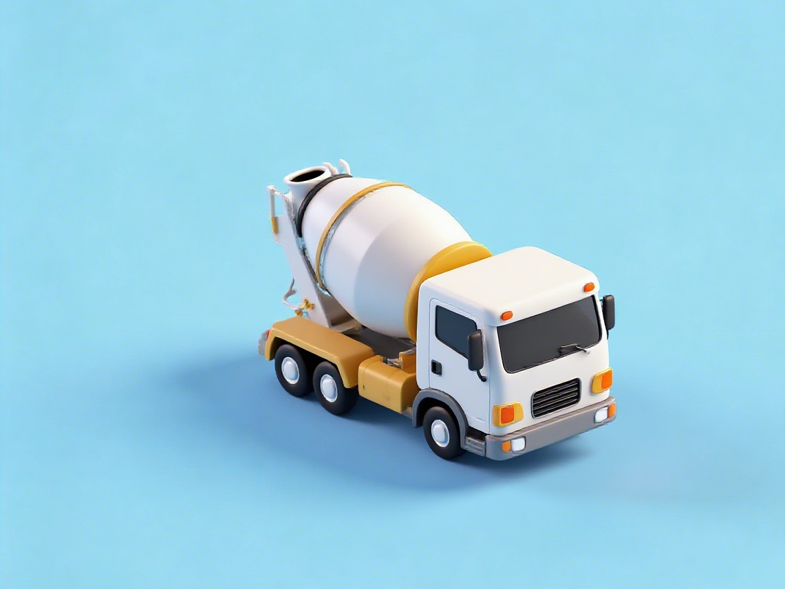 水泥搅拌车-交通工具幼儿认知百科-儿童涂色过家家玩具