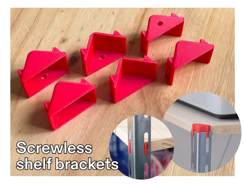 Screwless Shelf Holder Brackets for Metal Rack