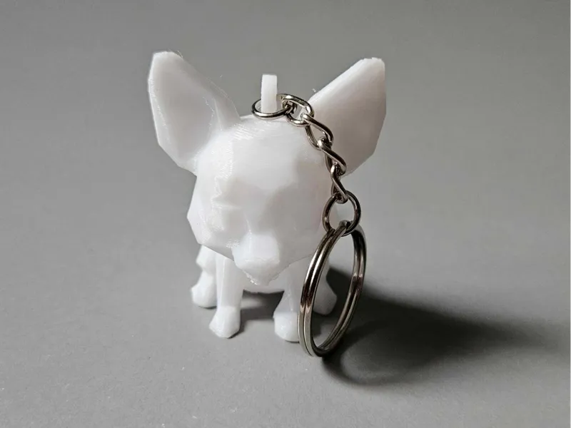 Chihuahua modern pet keychain-quick and easy print