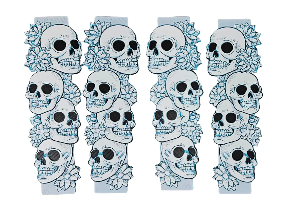 Skulls and Flowers Bookmarks
