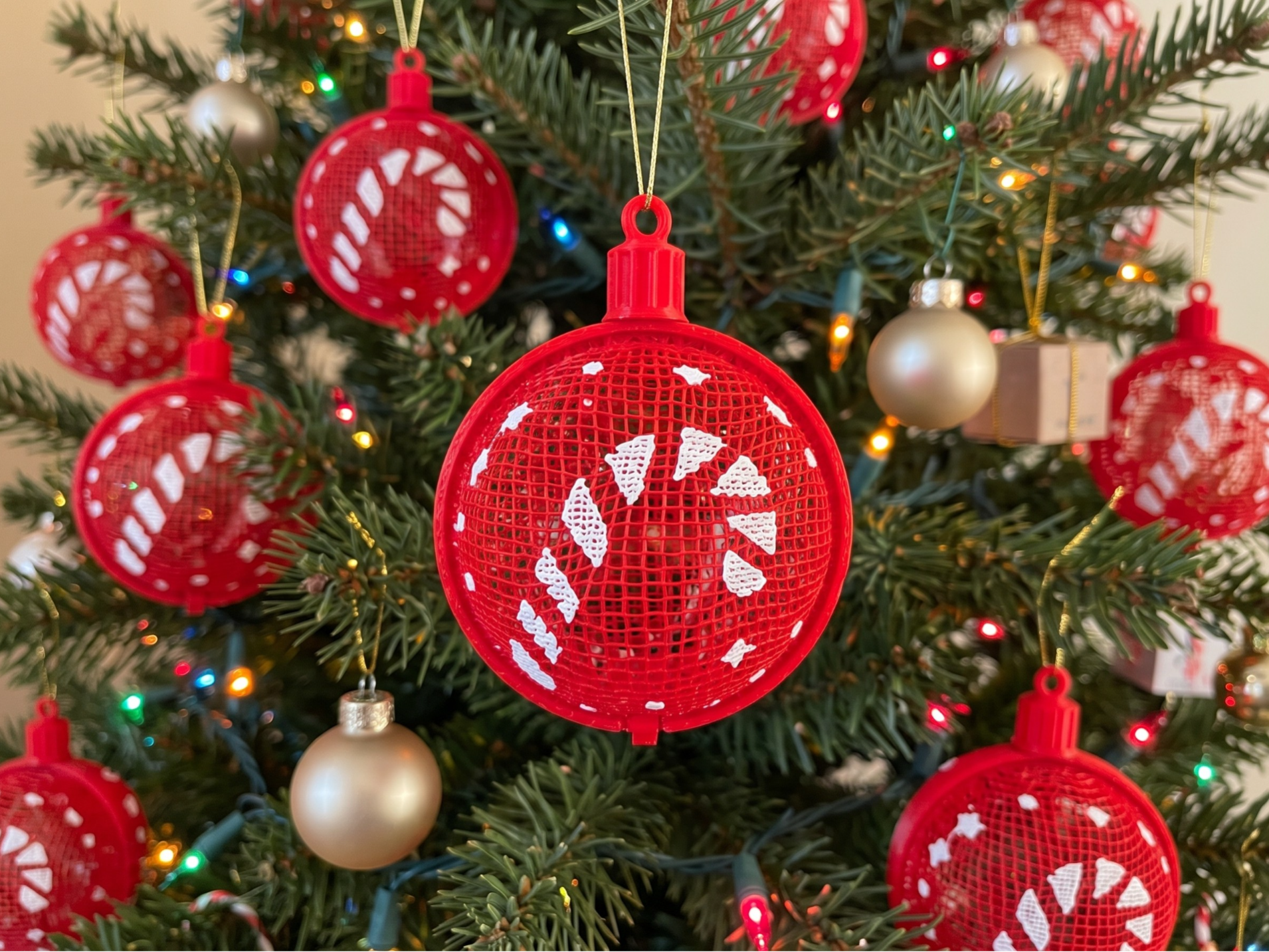 Thermoformed Christmas Ornament | Candy Cane - 1