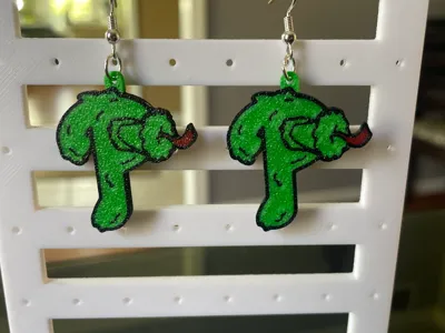 Philadelphia Phillies Phanatic inspired Earrings.