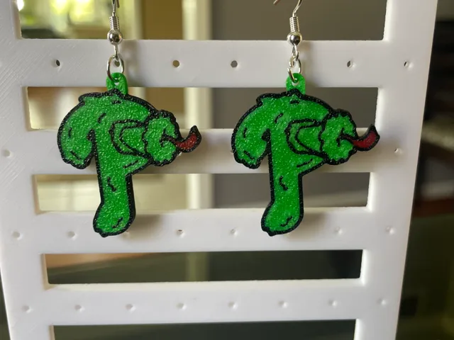 Philadelphia Phillies Phanatic inspired Earrings.