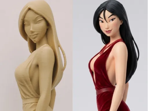 Chinese girl Fanart in red dress
