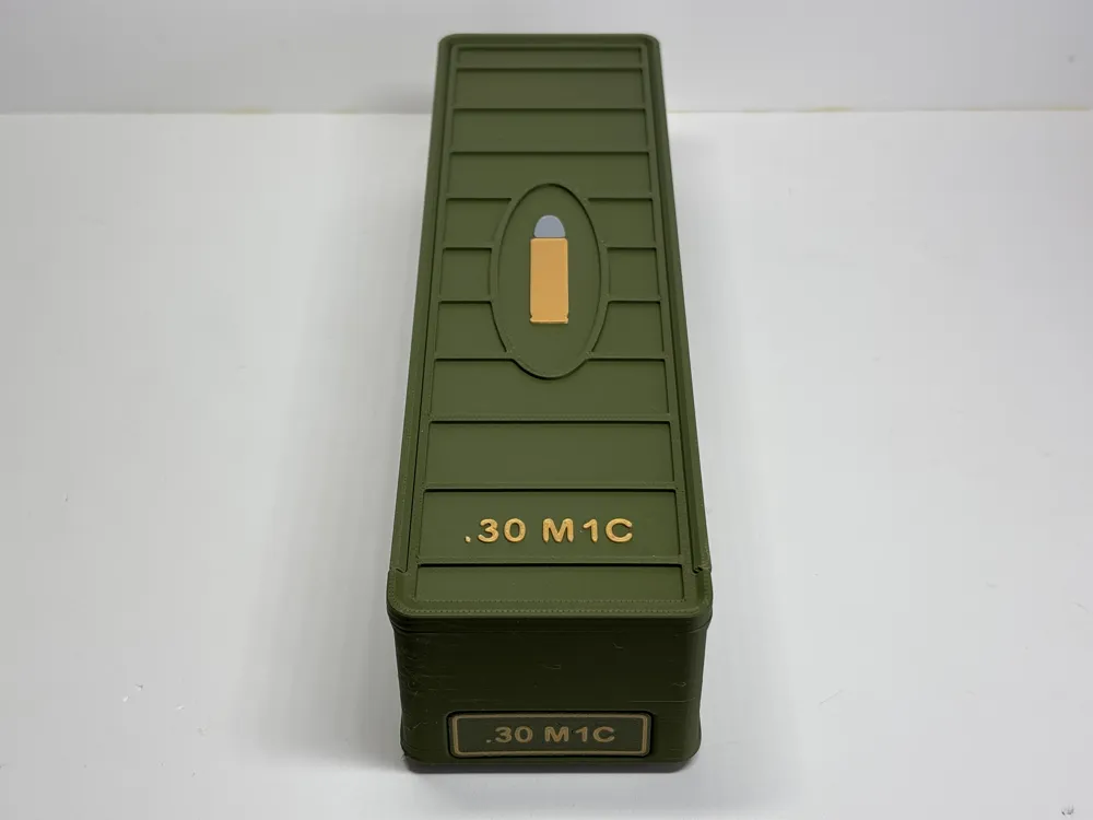 Ammo Storage Box .30 M1 Carbine - 100 Rounds - Free 3D Print Model ...
