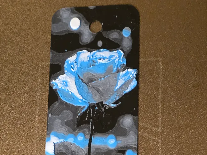 Blue Rose bookmark- Hueforge