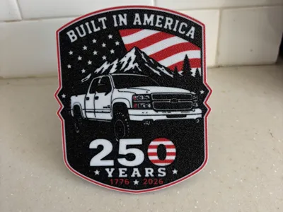 Built In America Chevy 250 Hitch cover