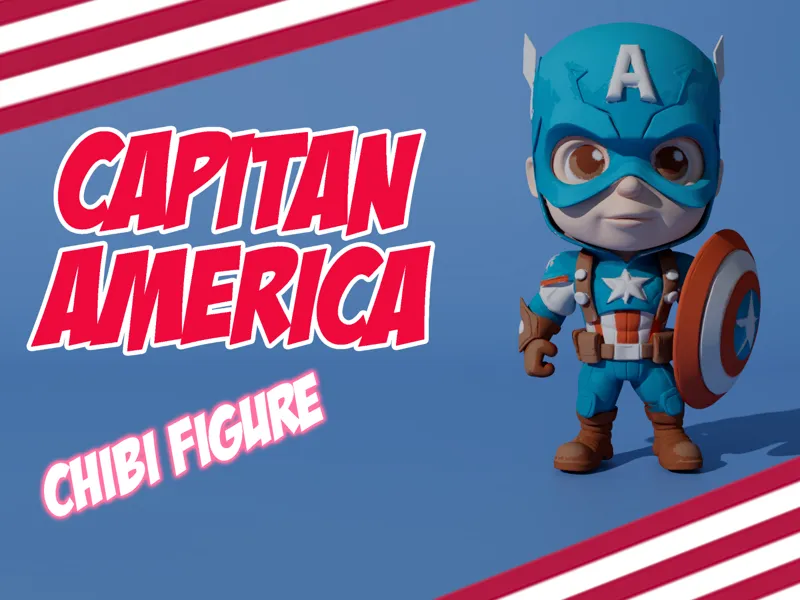 CAPITAN AMERICA Chibi Statue