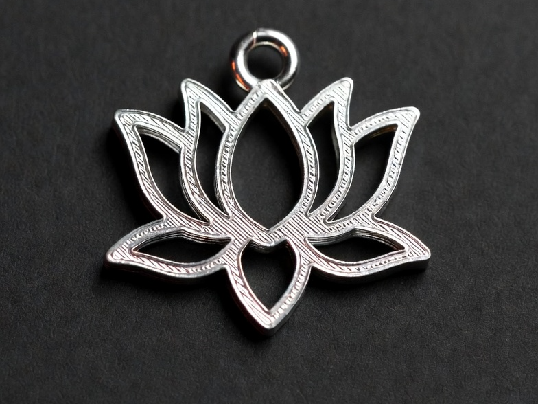 lotus flower Simple  keychain lucky amulet
